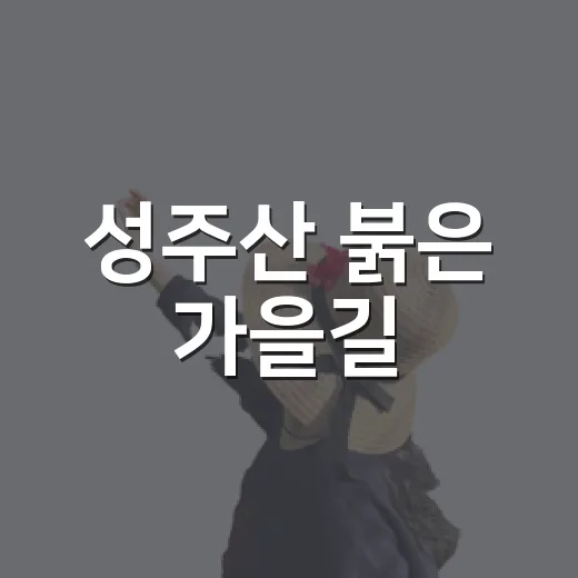 성주산 붉은 가을길