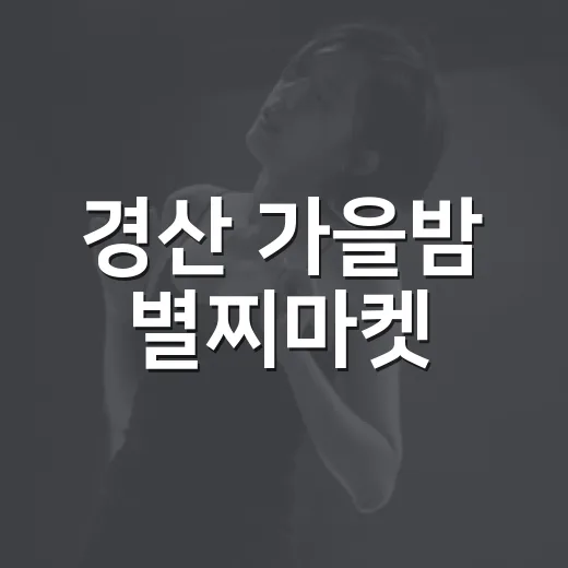 경산 가을밤 별찌마켓