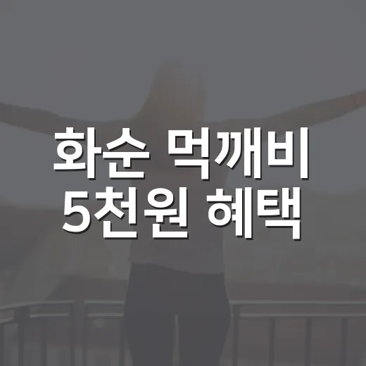 화순 먹깨비 5천원 혜택