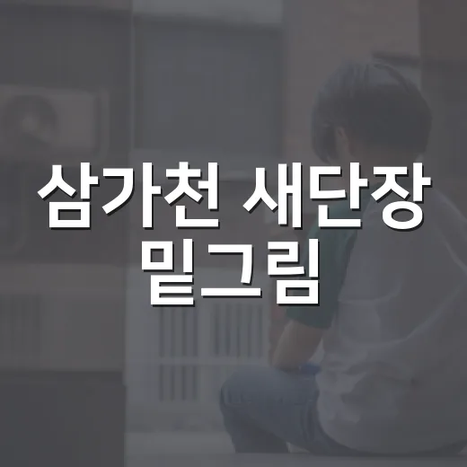 삼가천 새단장 밑그림