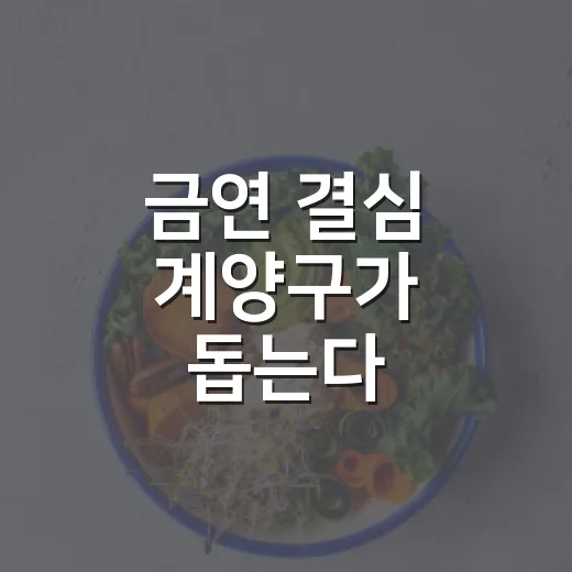 금연 결심 계양구가 돕는다