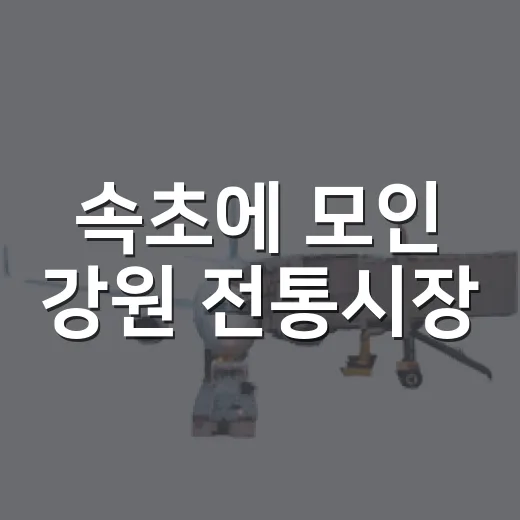 속초에 모인 강원 전통시장