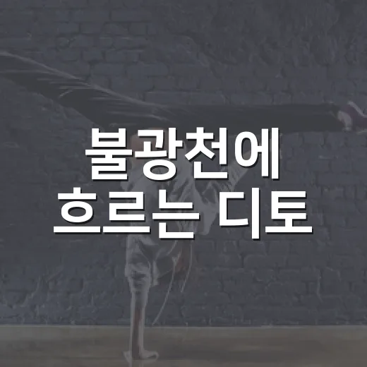불광천에 흐르는 디토