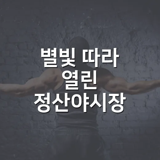 별빛 따라 열린 정산야시장