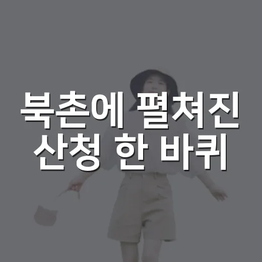북촌에 펼쳐진 산청 한 바퀴