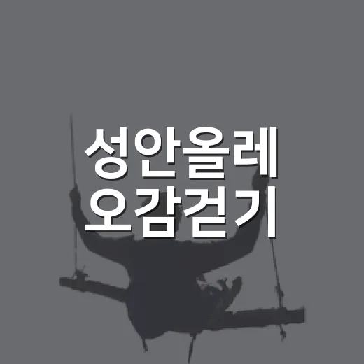 성안올레 오감걷기