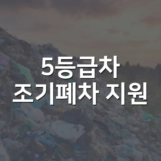 5등급차 조기폐차 지원