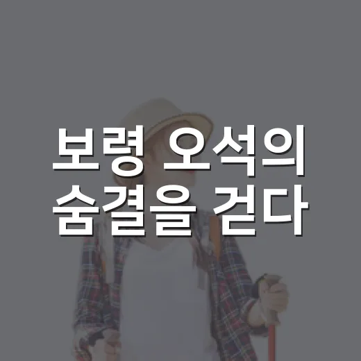 보령 오석의 숨결을 걷다