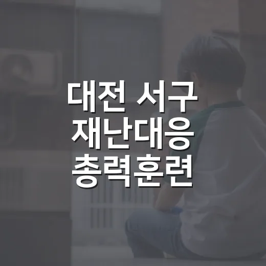 대전 서구 재난대응 총력훈련