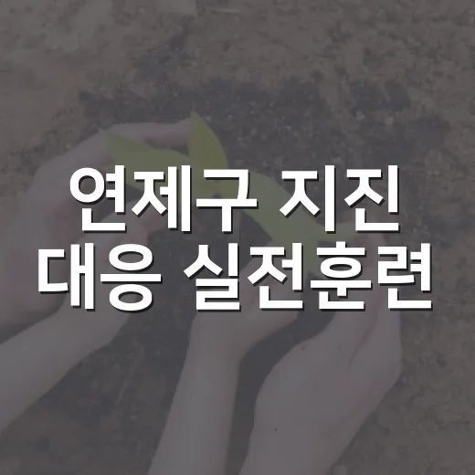 연제구 지진 대응 실전훈련