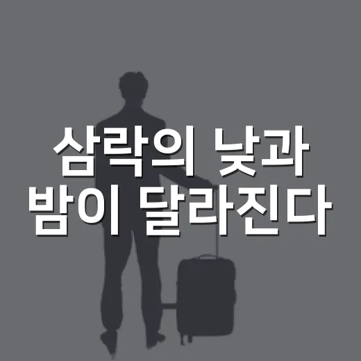 삼락의 낮과 밤이 달라진다