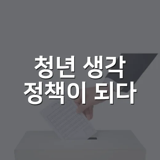 청년 생각 정책이 되다