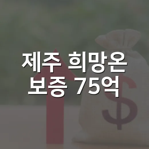 제주 희망온 보증 75억