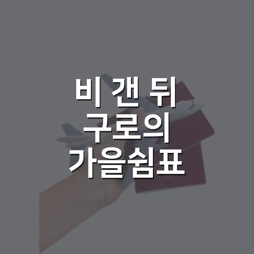 비 갠 뒤 구로의 가을쉼표