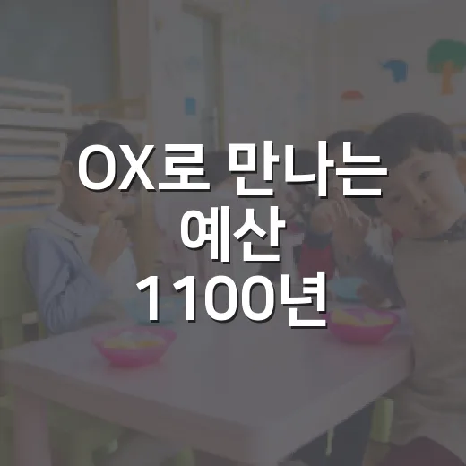 OX로 만나는 예산 1100년