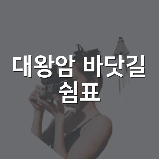 대왕암 바닷길 쉼표