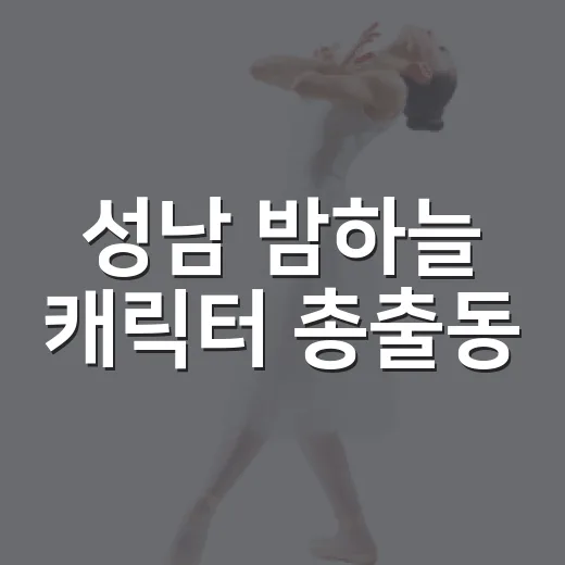 성남 밤하늘 캐릭터 총출동