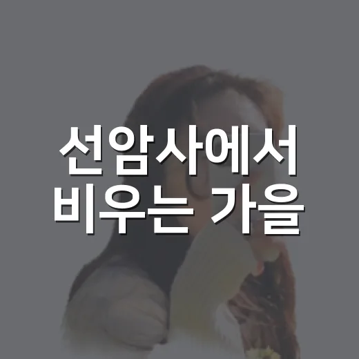 선암사에서 비우는 가을