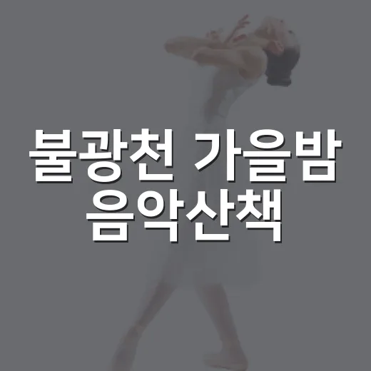 불광천 가을밤 음악산책