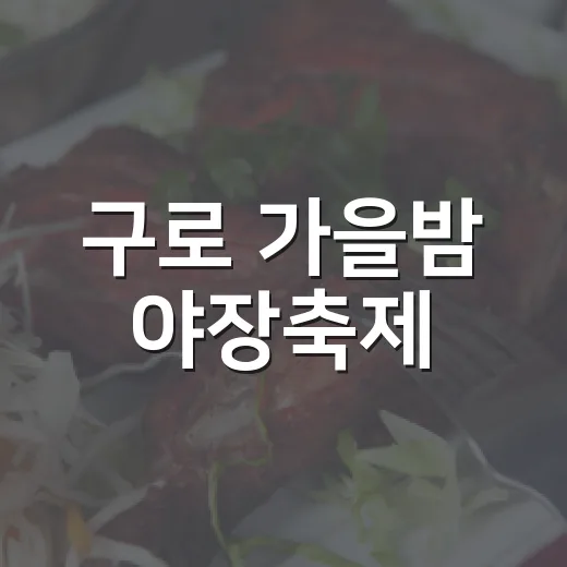 구로 가을밤 야장축제