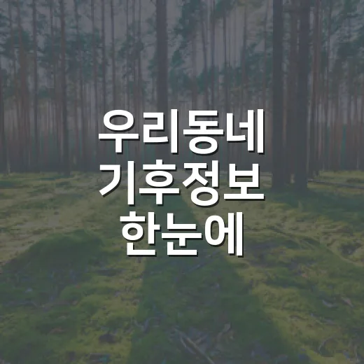우리동네 기후정보 한눈에