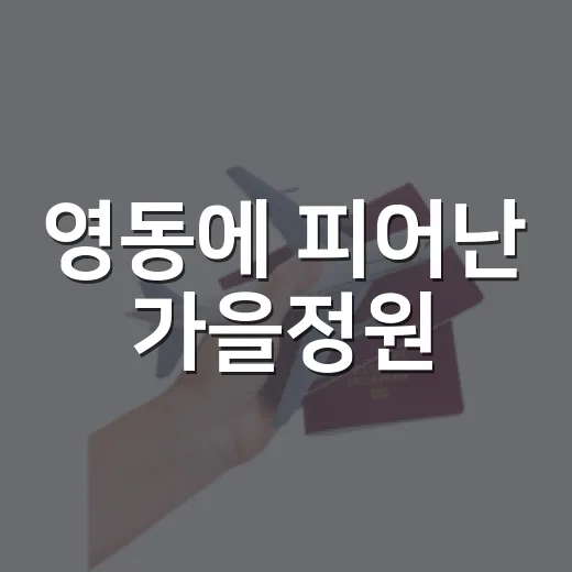 영동에 피어난 가을정원