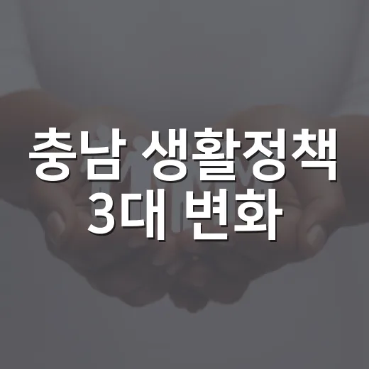 충남 생활정책 3대 변화