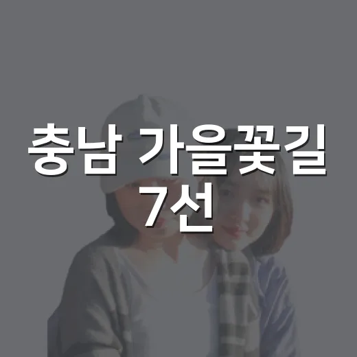 충남 가을꽃길 7선
