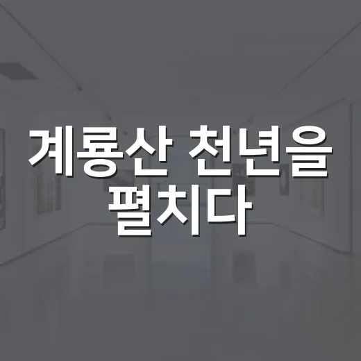 계룡산 천년을 펼치다