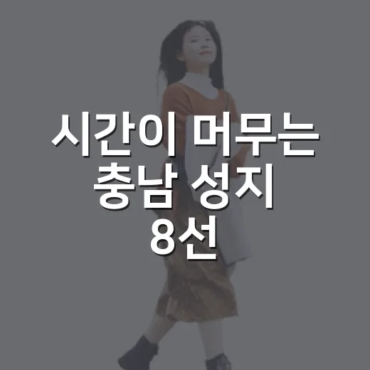 시간이 머무는 충남 성지 8선