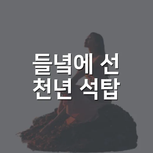 들녘에 선 천년 석탑