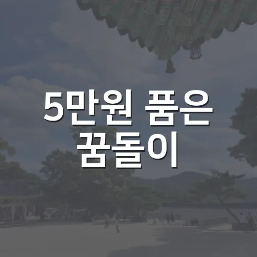 5만원 품은 꿈돌이