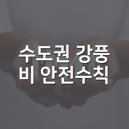 수도권 강풍 비 안전수칙