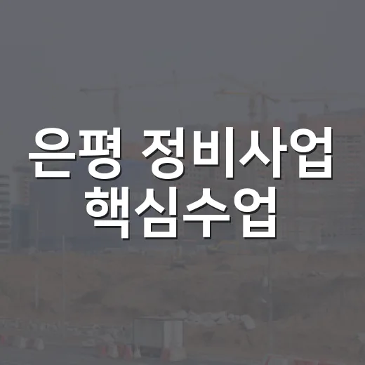 은평 정비사업 핵심수업