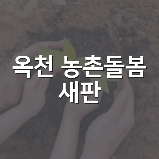 옥천 농촌돌봄 새판