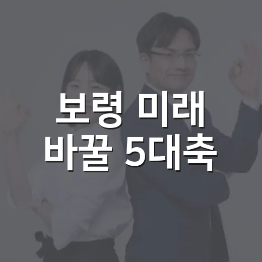 보령 미래 바꿀 5대축