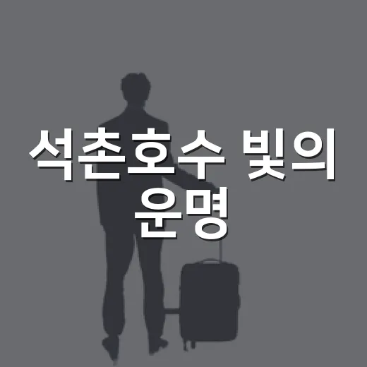 석촌호수 빛의 운명