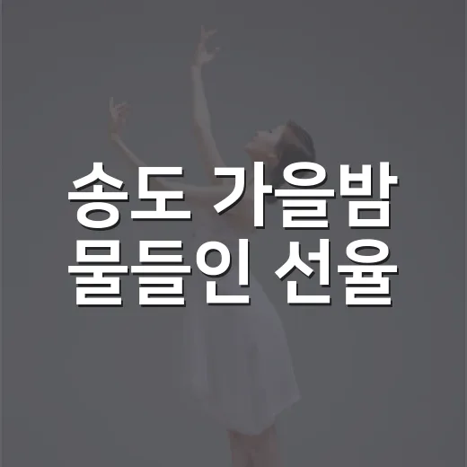 송도 가을밤 물들인 선율