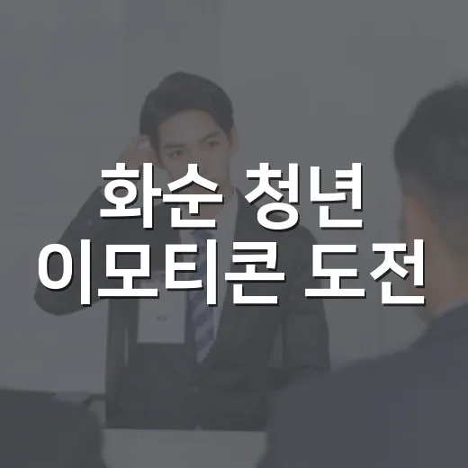 화순 청년 이모티콘 도전