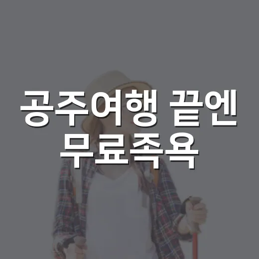 공주여행 끝엔 무료족욕