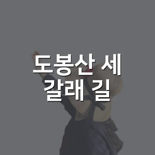 도봉산 세 갈래 길
