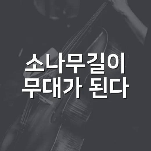 소나무길이 무대가 된다