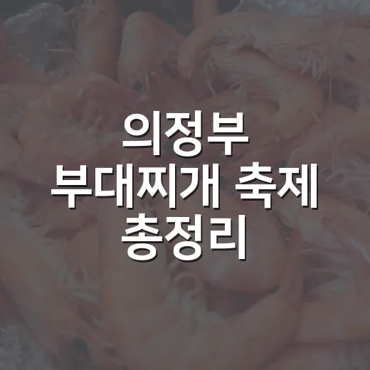 의정부 부대찌개 축제 총정리