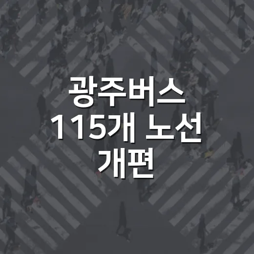 광주버스 115개 노선 개편