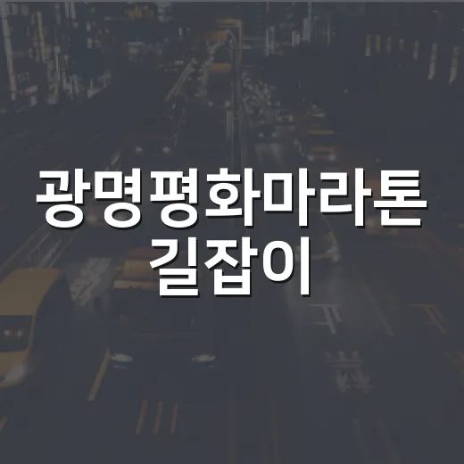 광명평화마라톤 길잡이