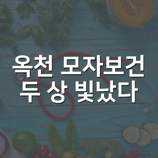 옥천 모자보건 두 상 빛났다