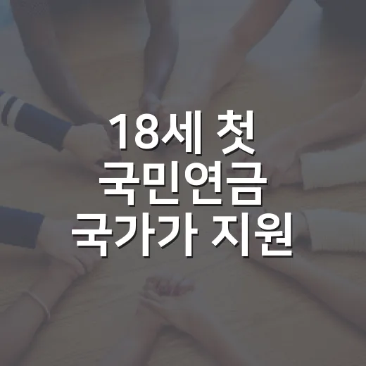 18세 첫 국민연금 국가가 지원