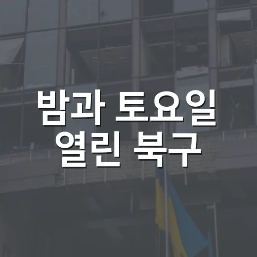밤과 토요일 열린 북구
