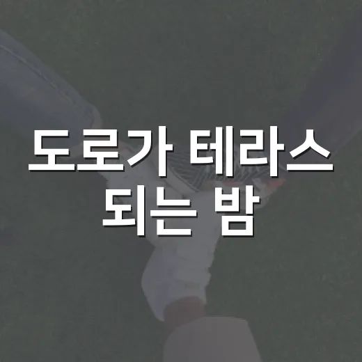 도로가 테라스 되는 밤