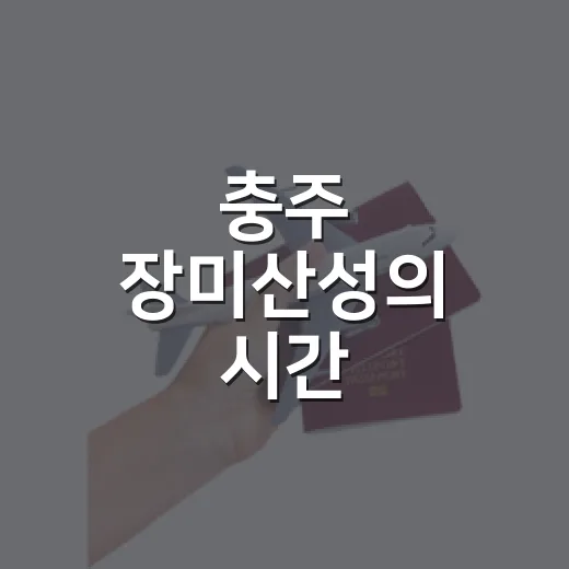 충주 장미산성의 시간